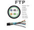 Cat5e FTP-van de het Netwerkkabel van pvc de Dubbele Jasjes Waterdicht met Stevig Naakt Koper